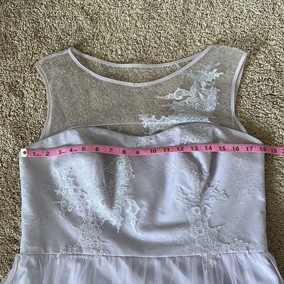 David’s Bridal Lace Detail Mini Dress | Size 14 | Like New - Picture 6 of 8